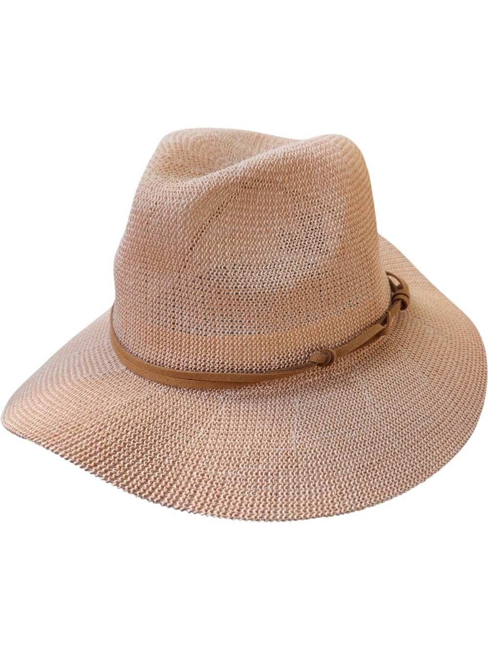 Marcus Adler Blush Pink Wide Brim Fedora Sun Hat Boho Western